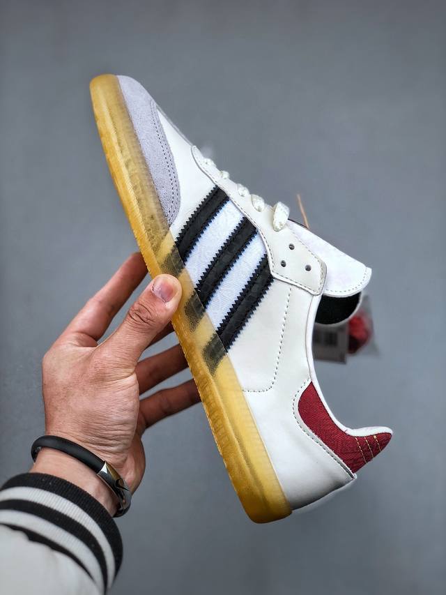 230支持放店 Adidas Originals Samba Og"Year Of The Snake"桑巴舞系列绅士德训足球风百搭低帮休闲运动板鞋“米白黑酒红