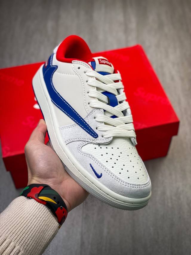 ￥220 Fragment X Travis Scott X 黑悟空 Air Jordan 1 Low 三方联名倒钩 性价比原盒出货 全新的三方联名低帮倒钩鞋面