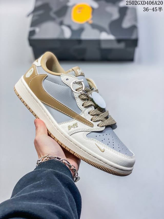 310 海外爆款限量发售！Travis Scott X Fragment Design X Jordan Air Jordan 1 Low Og Sp “Bap