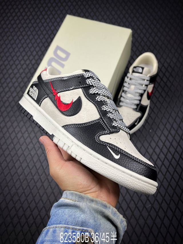 360 B支持放店 Nk Sb Dunk Low 北面联名 刺绣黑红勾 周年高端定制 低帮休闲板鞋 Dj2024-128 #定制鞋盒 大厂纯原品质出货 超高清洁