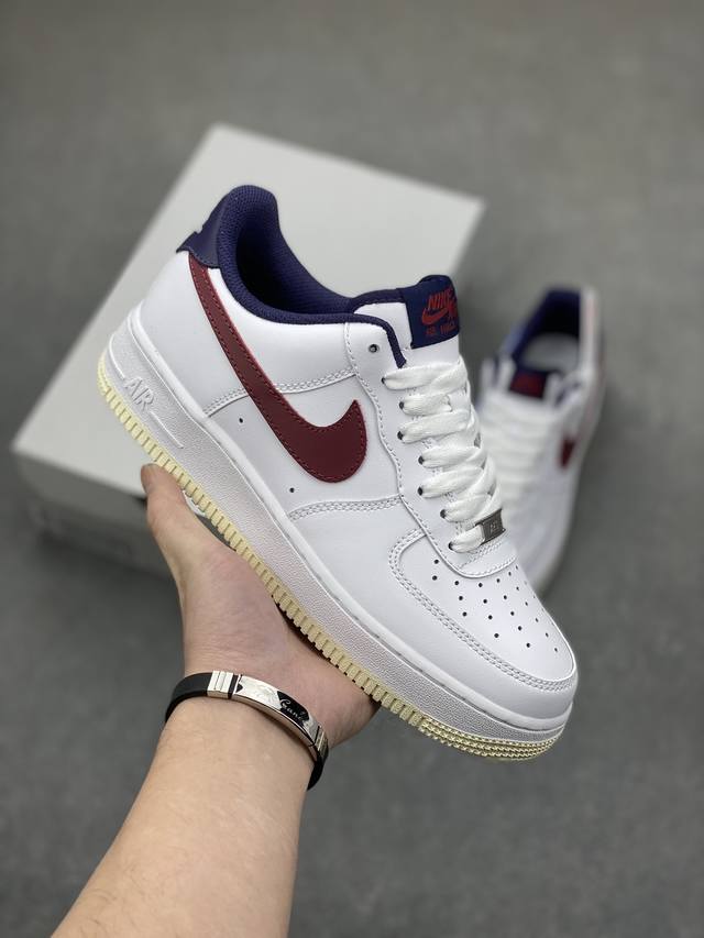 工厂套现 福利特价110 原本地200版本 Nike Air Force 1 Low 07 红蓝鸳鸯勾 原楦头原纸板 打造纯正空军版型 专注外贸渠道 全掌内置蜂