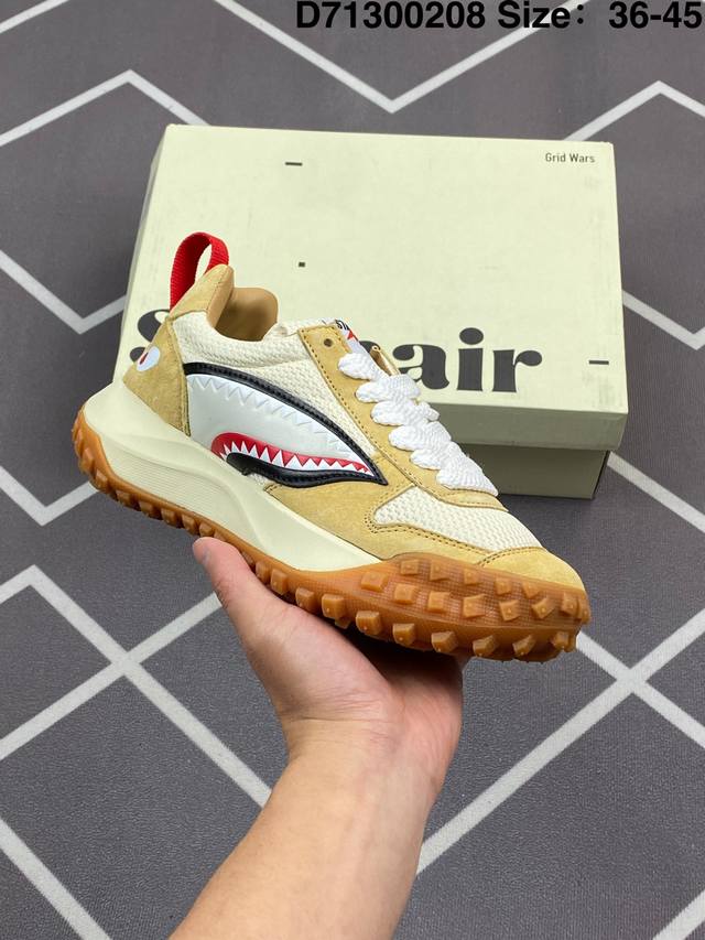 210 Tom Sachs X Nike Mars Yard 联名款减震防滑 低帮跑步鞋 男款 黄白红 82货号：Aa2261-100 D71300208