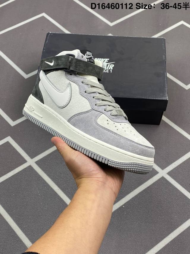 310 公司级Af1耐克 Nike Air Force 1 ‘07 空军一号小白鞋 中帮 魔术贴 厚底增高百搭休闲运动板鞋 原楦头原纸板 打造纯正空军版型，专注