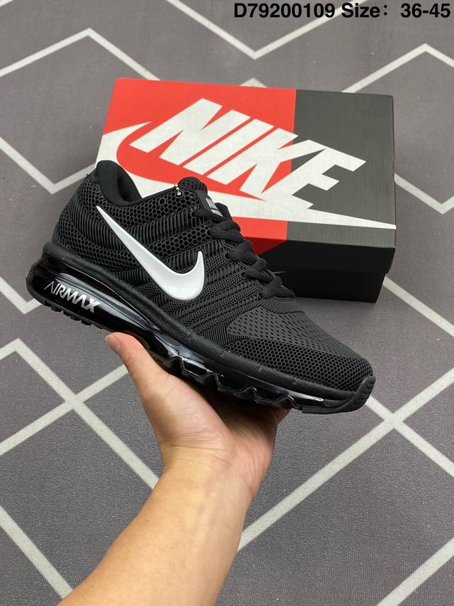 140 耐克Nike Air Max 2017 网面全掌气垫休闲运动百搭慢跑鞋 尺码：如图 货号849559-100 编码：D79200109