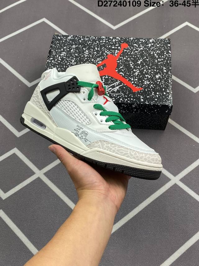 170 【真标】耐克 Nike Jordan Spizike Low 经典爆裂纹复古运动篮球鞋！全新低帮造型吸睛！整双鞋在融合了 Air Jordan 经典鞋款