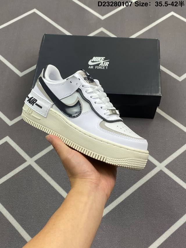 200 【公司级】Nike 耐克低帮板鞋 空军一号 Af1马卡龙 Af1厚底增高百搭运动板鞋 Nike Air Force 1 “Shadow” 造型设计上与 - 点击图像关闭