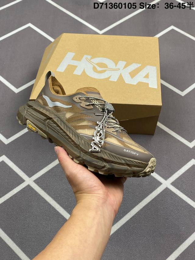 250 公司级Satisfy X Hoka One One 百搭舒适防滑 低帮跑步鞋 货号:1143450 尺码:36 36.5 37.5 38 38.5 39