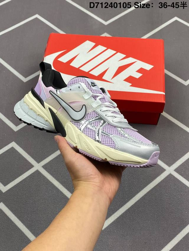 170 真标耐克Nike Wmns V2K Runtekk Low”White Grey Pink”复古潮系列未来复古老爹风百搭休闲运动慢跑鞋 货号:Hf187 - 点击图像关闭