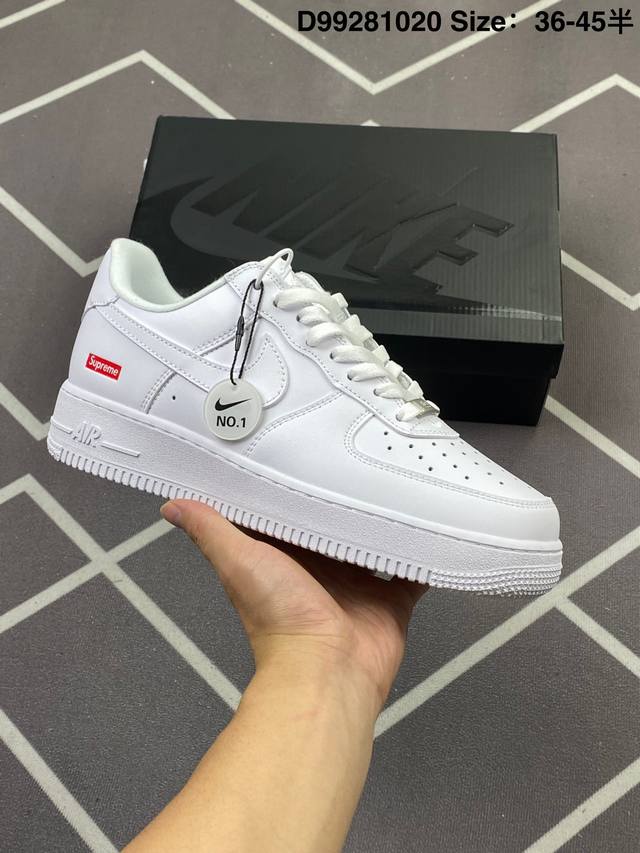 200 耐克Nike Air Force 1‘07 空军一号低帮百搭休闲运动板鞋。柔软、弹性十足的缓震性能和出色的中底设计，横跨复古与现代的外型结合，造就出风靡