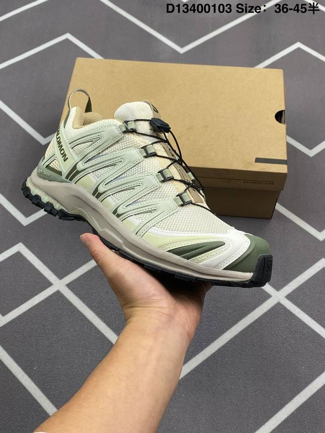 270 公司级Salomon Xa Pro 3D Suede 萨洛蒙户外越野跑鞋 鞋面采用Sensifit贴合技术 全方位贴合包裹脚型 鞋跟部鞋底牵引设计 提供