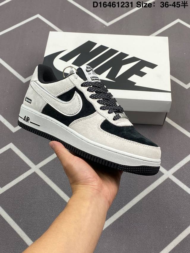 310 Nike Air Force 1 Low 07 X Supreme 原楦头原纸板 打造纯正低帮空军版型 专注外贸渠道 全掌内置蜂窝气垫 原盒配件 原厂中