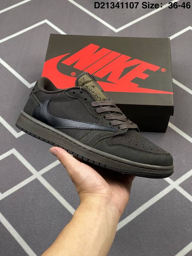 230 Travis Scott X Air Jordan 1 Low Og “Black Phantom" 低帮 黑武士倒勾联名 Aj1 乔丹1代 Aj1 乔