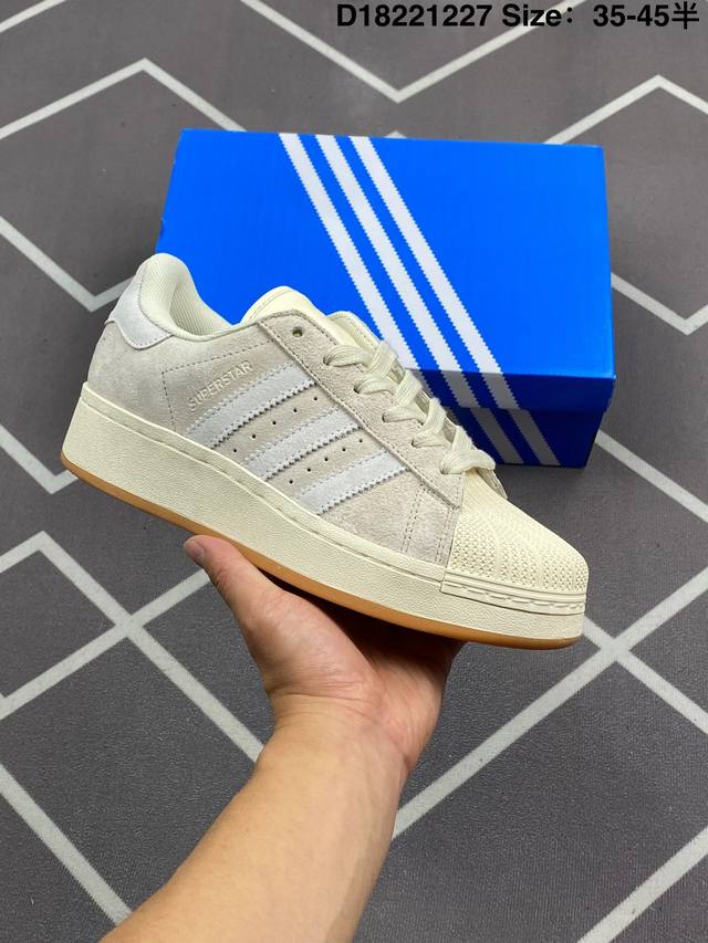 160 真标Adidas Originals Superstar Xlg 贝壳头系列低帮厚底松糕经典百搭休闲运动板鞋 货号:Ig2124 尺码:35.5 36 - 点击图像关闭