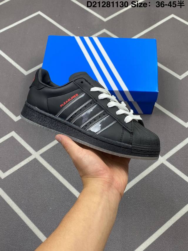 200 公司级阿迪达斯Adidas三叶草 Originals Superstar Ayoon W贝壳头系列低帮经典百搭休闲运动板鞋 货号:Gy5691 尺码:3