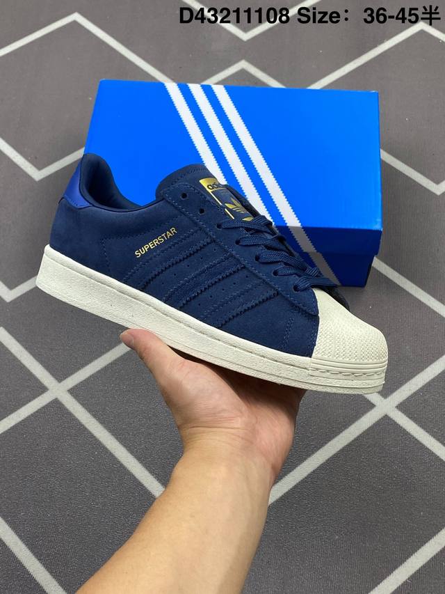 150 真标阿迪达斯Adidas三叶草 Originals Superstar贝壳头系列低帮经典百搭休闲运动板鞋 货号:Eg4959-Team119 尺码: 3