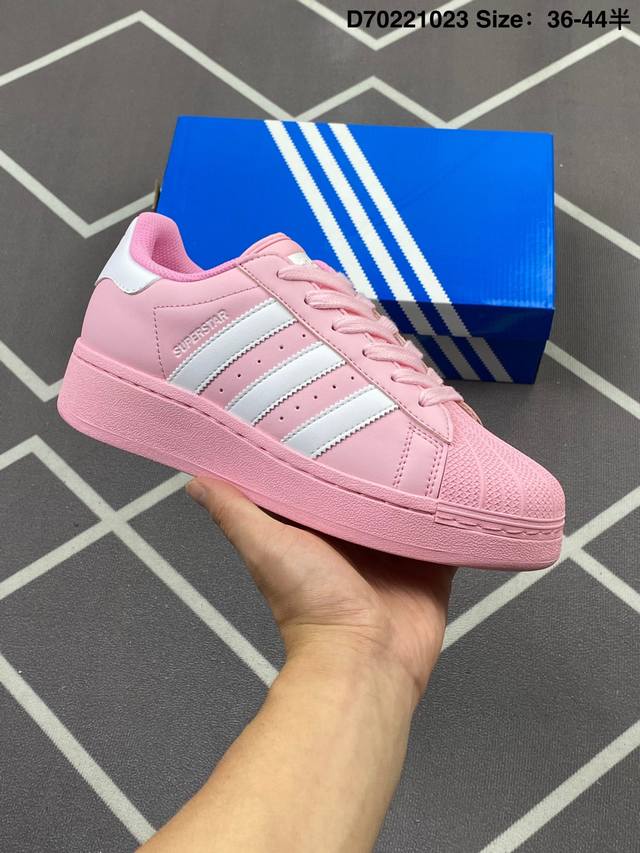 160 【真标】阿迪达斯/三叶草Adidas Originals Superstar Xlg 贝壳头系列低帮厚底松糕经典百搭休闲运动板鞋。当你试图定义Adida