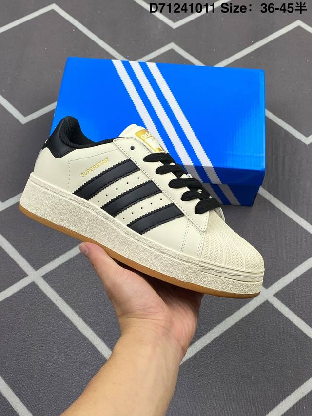 170 Adidas Originals Superstar Xlg 贝壳头系列低帮厚底松糕经典百搭休闲运动板鞋 以现代时尚元素焕新演绎的经典运动鞋当你试图定义 - 点击图像关闭