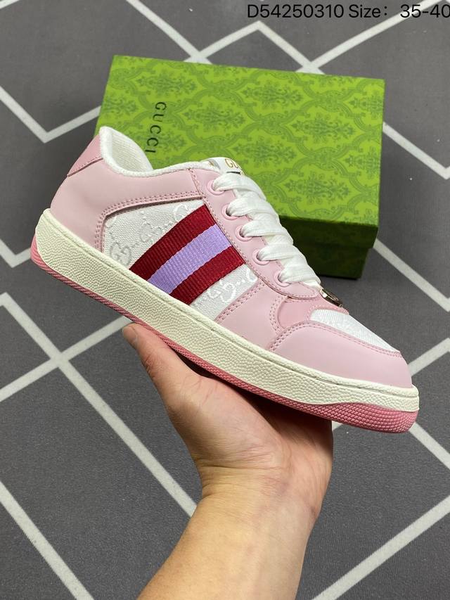 180 Gucci 古奇 小白鞋 古驰奢侈品女运动板鞋，休闲鞋子 Gucci Tennis 1977老花鞋，经典耐穿。复古感满满的Gucci老花鞋老花满印板鞋