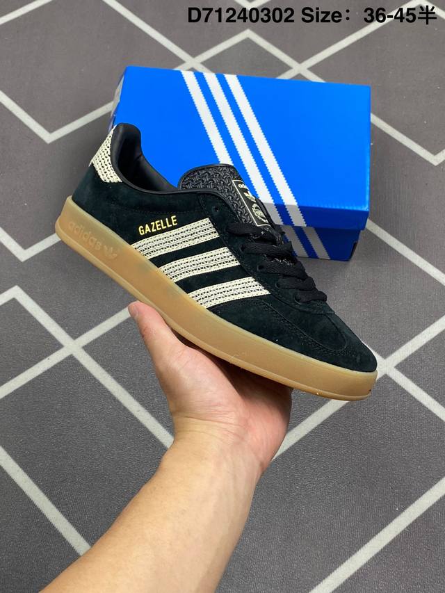 170 Ad Gazelle Indoor Trainers 羚羊内训系列低帮复古百搭休闲运动德训风板鞋 90年代经典的复刻版！自60年代以足球训练鞋面世以来,