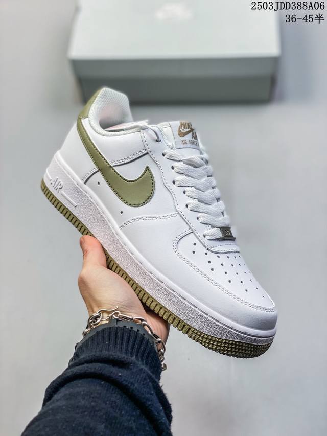 130 公司级 Af1耐克 Nike Air Force 1 ‘07 Low 空军一号 厚底增高百搭运动板鞋 原楦头原纸板 打造纯正空军版型，专注外贸渠道 全掌