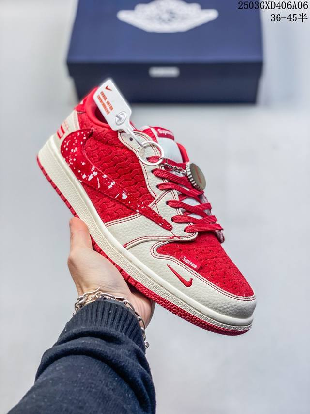 310 海外爆款限量发售！Travis Scott X Fragment Design X Jordan Air Jordan 1 Low Og Sp “古驰S