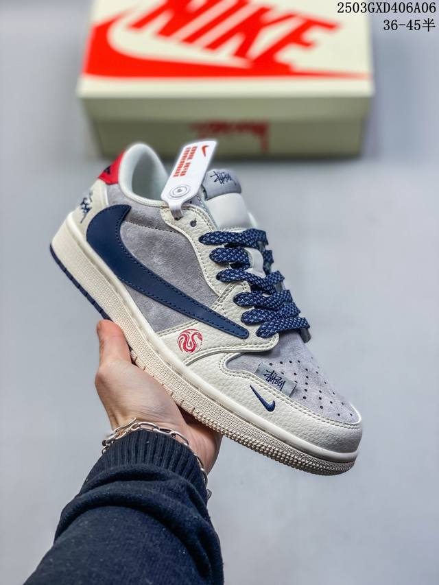 310 海外爆款限量发售！Travis Scott X Fragment Design X Jordan Air Jordan 1 Low Og Sp “斯图西