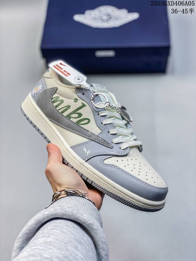 310 海外爆款限量发售！Travis Scott X Fragment Design X Jordan Air Jordan 1 Low Og Sp “闪电联