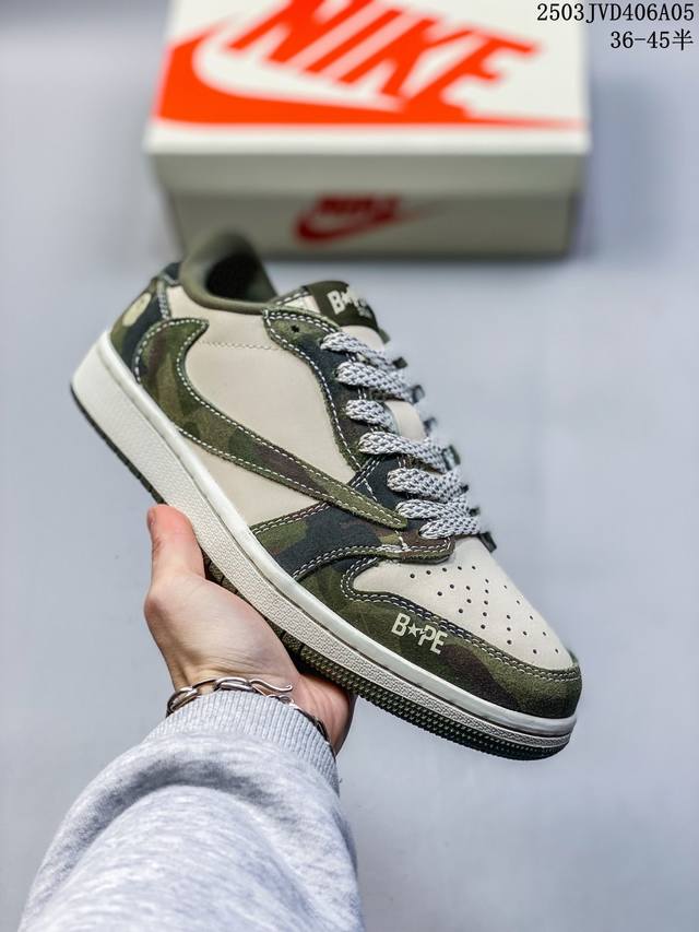 220 海外爆款限量发售！公司级 Travis Scott X Fragment Design X Jordan Air Jordan 1 Low Og Sp