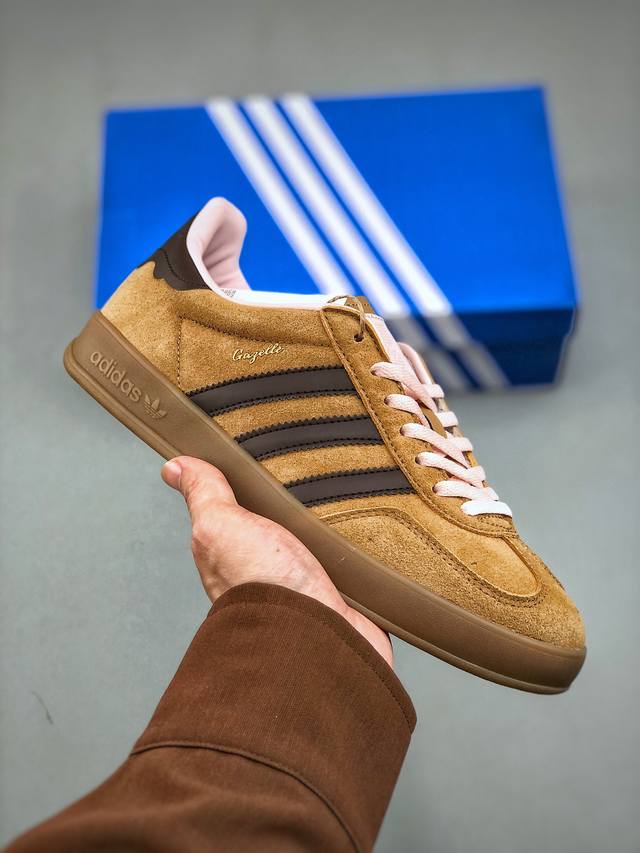 170 Adidas Originals Gazelle Indoor 棕色 三叶草休闲防滑耐磨低帮板鞋 Jr8028尺码：35-45（半）