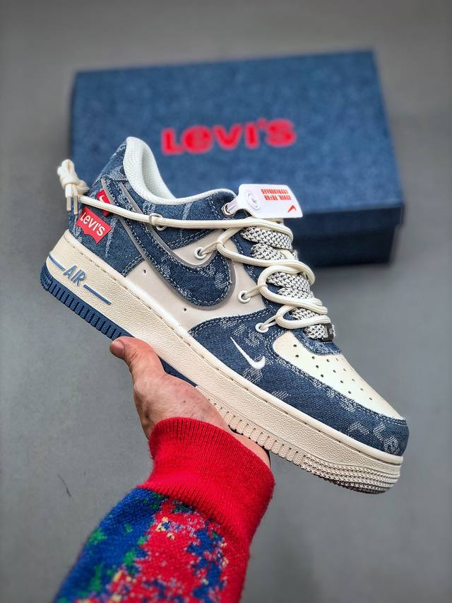 290 Nike Air Force 1 Low 07 X Levi's 白蓝牛仔小钩绑带满天星原楦头原纸板 打造纯正低帮空军版型专注外贸渠道 全掌内置蜂窝气垫 - 点击图像关闭