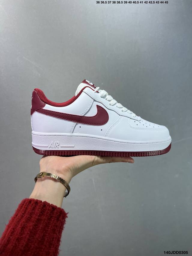 130 Nike Air Force 1 ‘07 Low 空军一号低帮运动板鞋 白酒红 原装级别 原楦头原纸板 打造纯正空军版型#专注外贸渠道 全掌内置蜂窝气垫