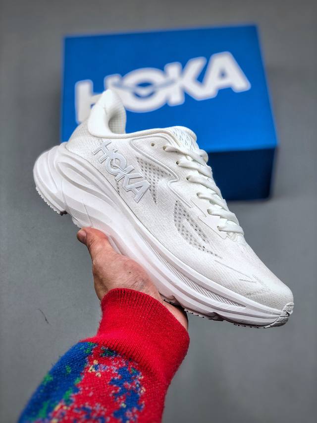 200 Hoka W Clifton 10 超轻厚底轻量跑步鞋市售最高品质 原版开发 正确后跟细节 区别市面通货版本 1162031/Wwh 尺码：36-47