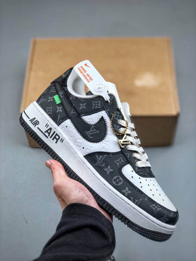 福利特价130 （原本地300版本）Lv X Nike Air Force 1 Low 路易斯威登驴牌Lv联名 空军一号低帮运动休闲板鞋 原楦头原纸板 打造纯正