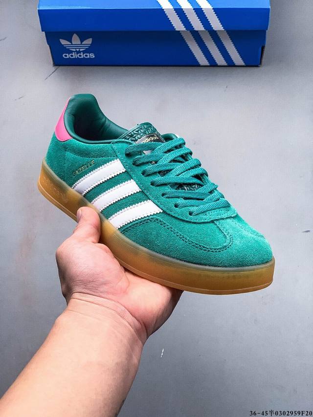 集图 140 真标半码！阿迪达斯Adidas Gazelle 低帮复古百搭休闲运动板鞋 0302959F20