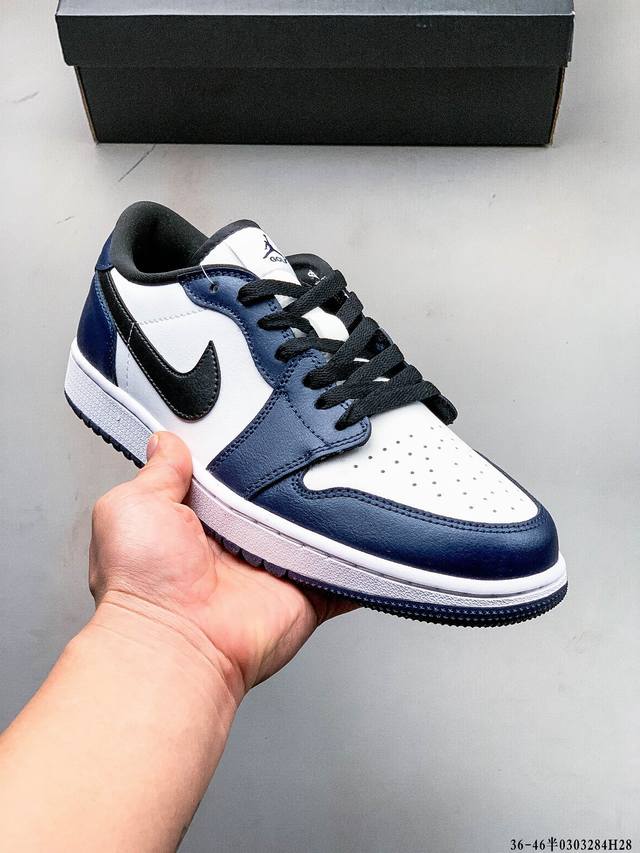 200 公司级头层！耐克Nike Air Jordan 1 Low Aj1 乔1 低帮潮流运动休闲板鞋。Aj1 低帮拼接 完美版型真头层牛皮# 内置缓震气垫 原