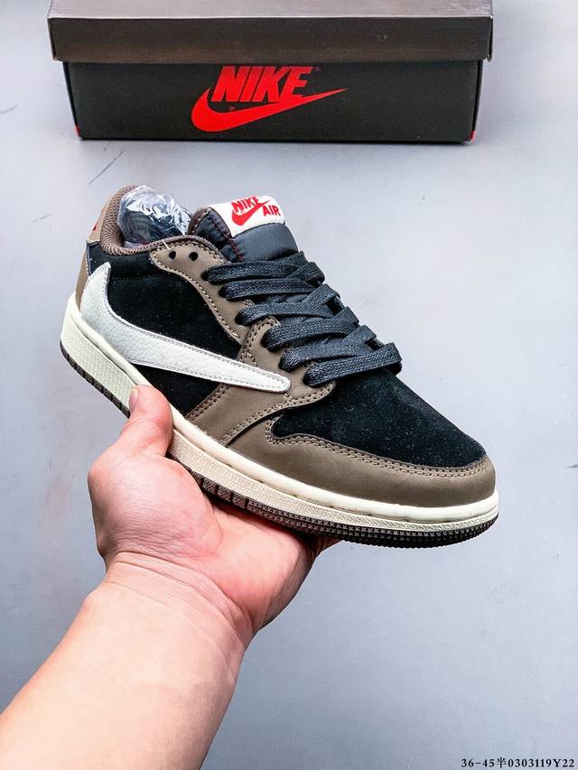 160 真标半码！耐克Nike Air Jordan Low 1 乔1低帮倒勾Lv联名经典休闲鞋 0303119Y22 - 点击图像关闭