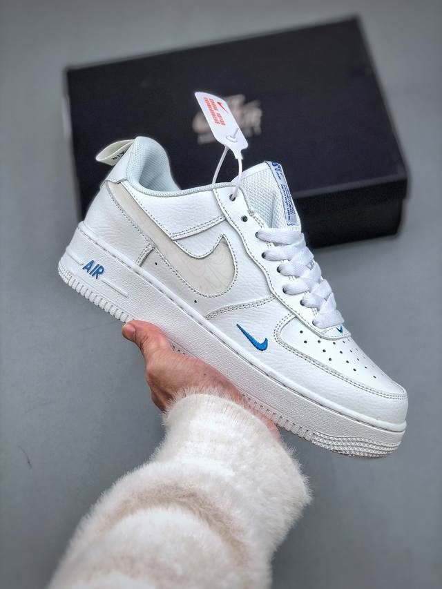 福利特价130 Nike Air Force 1 Low 07 白蓝小勾 原楦头原纸板 打造纯正低帮空军版型专注外贸渠道 原盒配件 原厂中底钢印、拉帮完美 货号