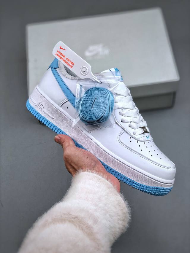 今日福利特价240 Nike Air Force 1 Low 07 白蓝 原楦头原纸板 打造纯正低帮空军版型专注外贸渠道 原盒配件 原厂中底钢印、拉帮完美 货号