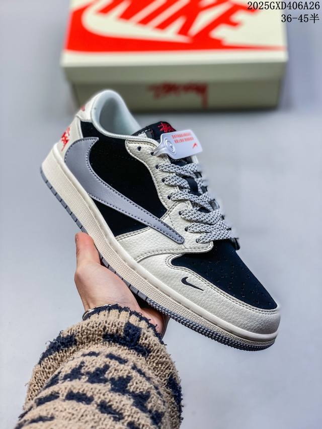 310 海外爆款限量发售！Travis Scott X Fragment Design X Jordan Air Jordan 1 Low Og Sp “斯图西