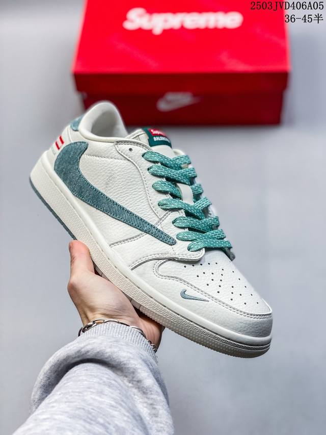 220 海外爆款限量发售！公司级 Travis Scott X Fragment Design X Jordan Air Jordan 1 Low Og Sp