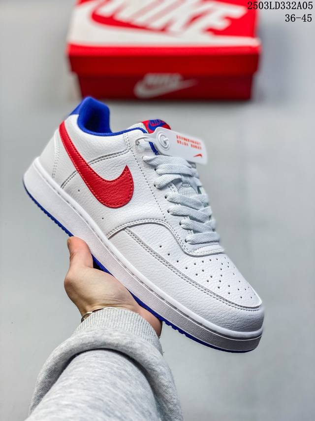 100 Nike Court Vision Low 百搭单品 受1980年代中期趋势的启发，Nikecourt Vision Low是一款融合了复古篮球风格的混