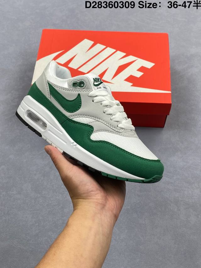 250 Division St.X Nike Air Max 1“University Of Oregon 复刻白会绿 纯原版本 复古休闲跑步鞋 官方同步上架