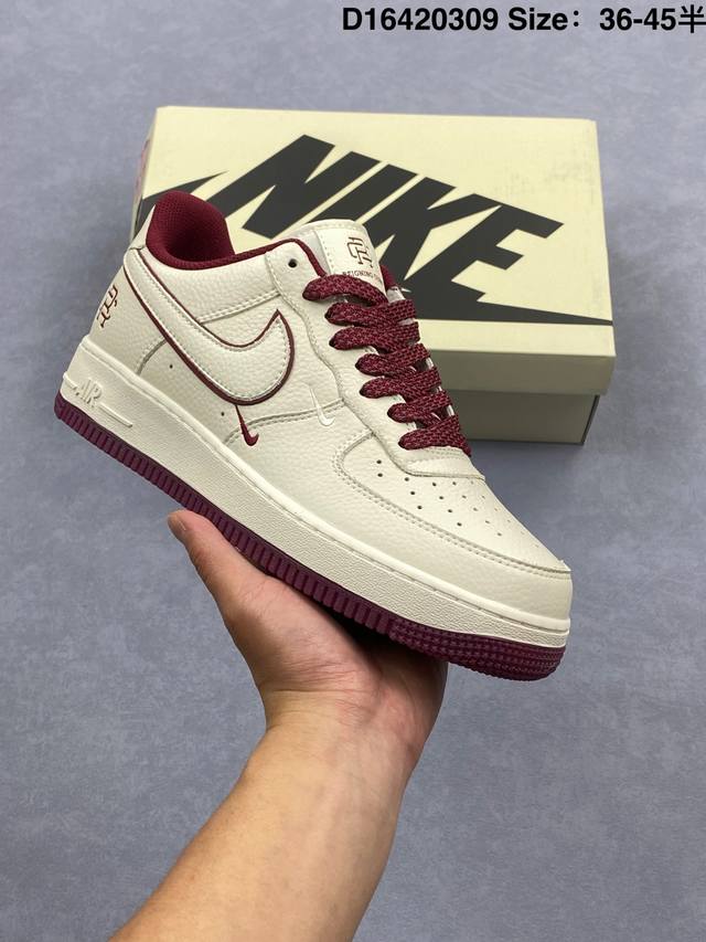 290 Nike Air Force 1 Low 07 X Stussy 白灰黑小钩 原楦头原纸板 打造纯正低帮空军版型 专注外贸渠道 全掌内置蜂窝气垫 原盒配