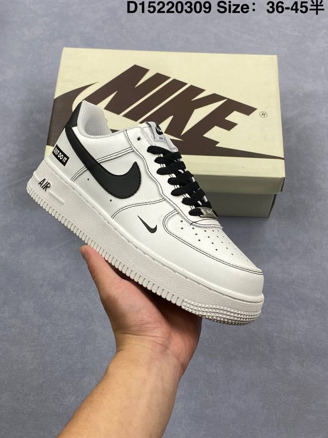 160 耐克 Nike Air Force 1 '07 Low 2025新年新款 空军一号含气垫 小白鞋 低帮百搭厚底增高休闲运动板鞋。柔软、弹性十足的缓震性能 - 点击图像关闭