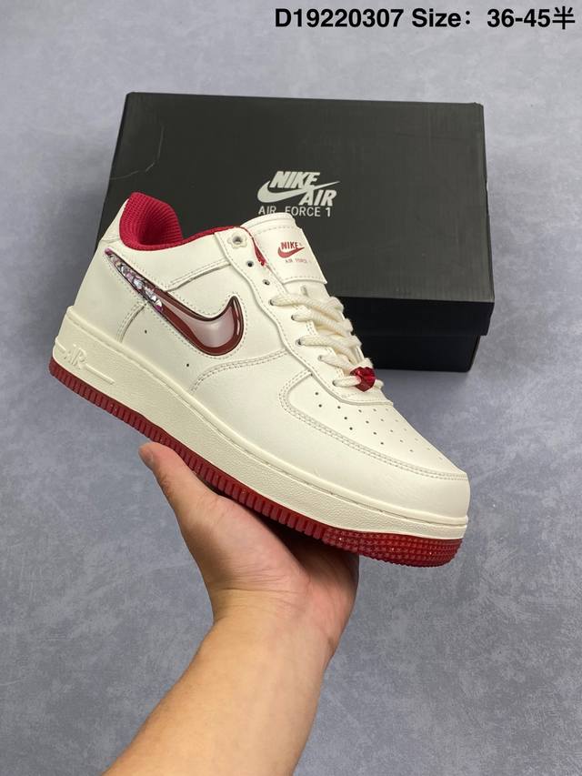 160 Nike Air Force 1 Low 情人节 原楦头原纸板 打造纯正空军版型 专注外贸渠道 全掌内置蜂窝气垫 原盒配件 原厂中底钢印、拉帮完美 官方