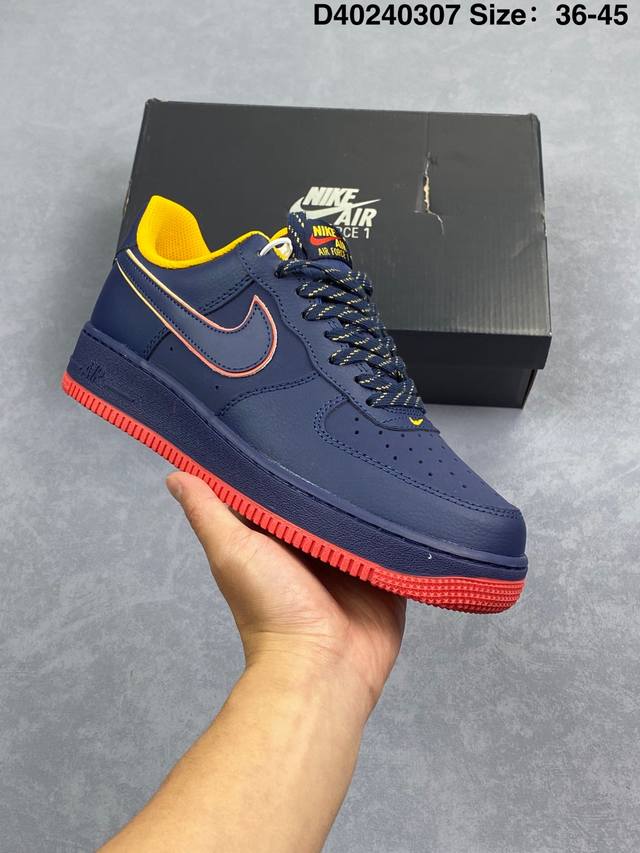 170 Nike Air Force 1 Low“Retro Pack”舒适百搭 防滑耐磨 低帮 板鞋 男女同款 蓝色 货号: Hv5752-410 编码:12