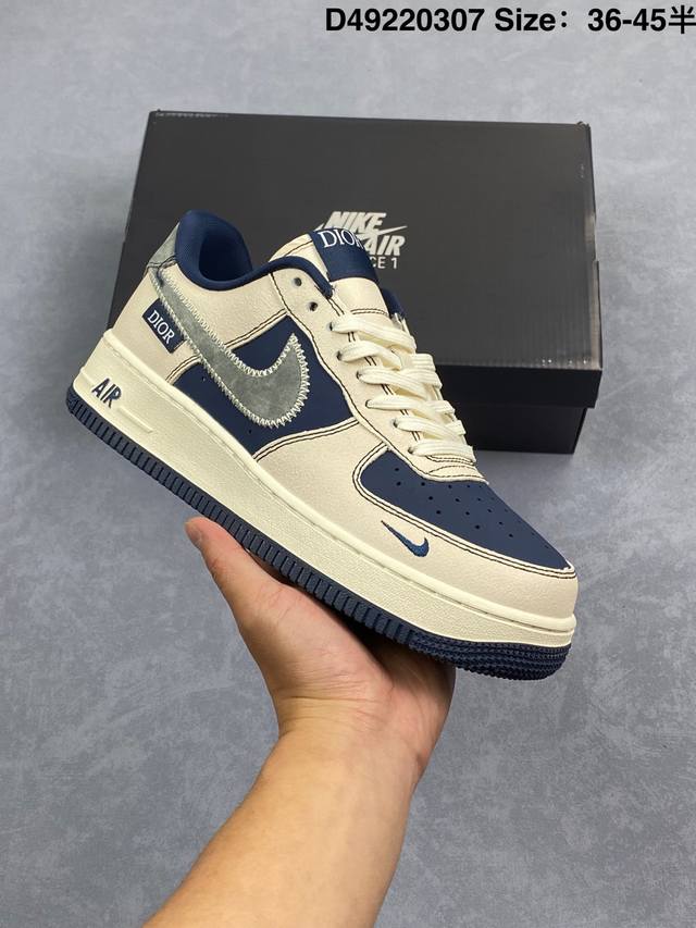 160 真标耐克Nike Air Force 1“07空军一号低帮百搭休闲运动板鞋。柔软、弹性十足的缓震性能和出色的中底设计，横跨复古与现代的外型结合，造就出风