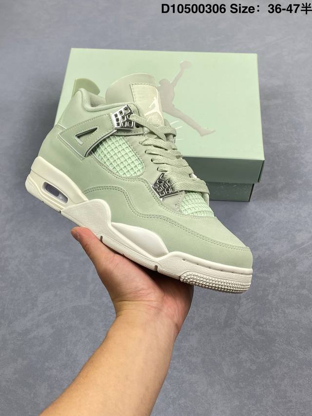 340 Air Jordan Aj4 "Seafoam" 薄荷绿 Hv0823-003 市场中端王者 亲自操刀耗时半年巨作 全套原纸板楦头开发 确保原汁原味 完