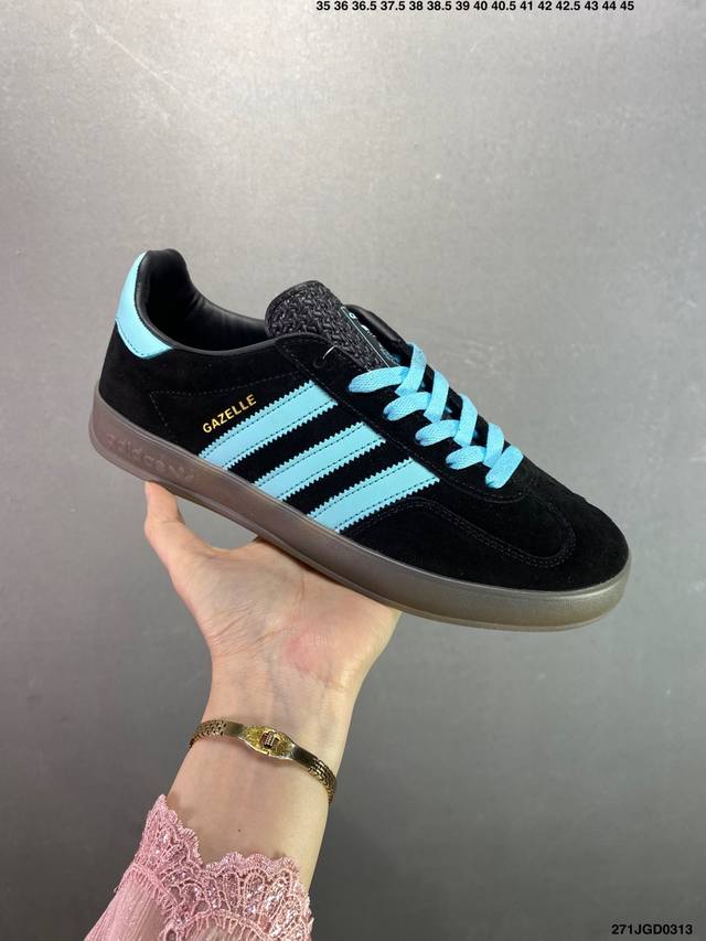 160 Ad Gazelle Indoor Trainers 羚羊内训系列低帮复古百搭休闲运动德训风板鞋 Jr7112 90年代经典的复刻版！自60年代以足球