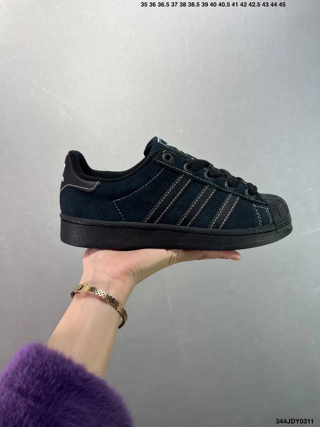 140 Adidas Originals Superstar 2 白黑 复古潮流 防滑耐磨 低帮 男女款 货号 Ji0124 号码：35-45 Id：344Jd